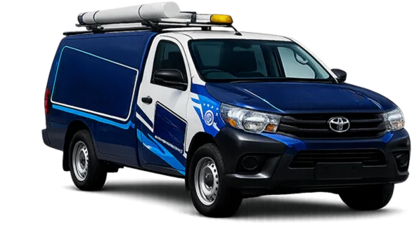 Our drain service van out on a Gladesville job