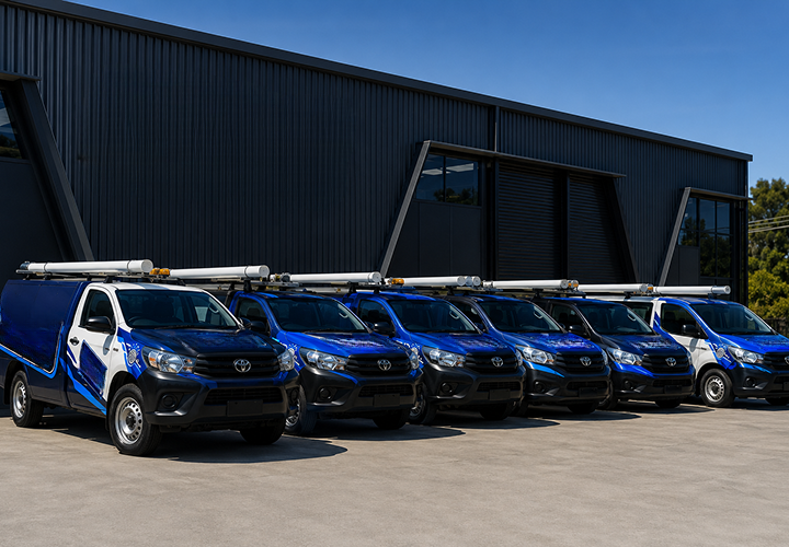 Fleet of Gladesville Blocked Drains plumbing vans