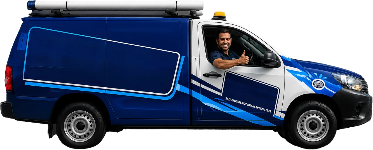 Our drain service van out on a Gladesville job